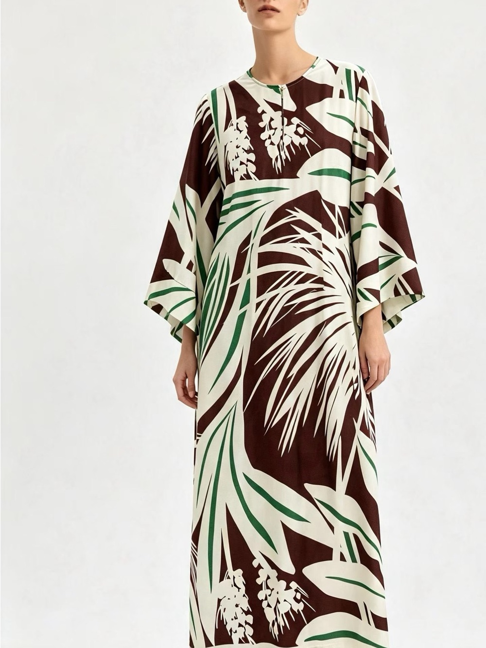 Morrison Tropical Print Maxi Kaftan Dress Size 3